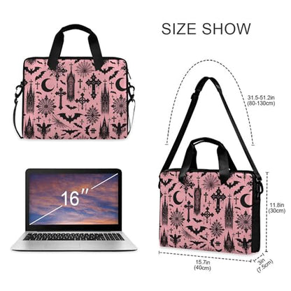 MNSRUU Laptop Bag for 15.6 inch Black Gothic Bats - color: Bats I8897