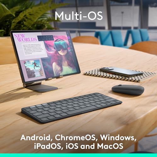 Logitech Keys-to-GO 2 Portable Bluetooth Tablet Keyboard - Lilac | Built-in cover, slim & compact wireless design, for Windows, Android, Linux, iPad, iPhone, Mac, Apple TV - color: Lilac, style: Keys-To-Go 2