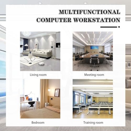 Adjustable Height Standing Desk, Home Spacious Computer Desk, Manual Lift Sit-Stand Table, Sofa Side Table for Office Home Bedroom(100cm) - size: 100cm