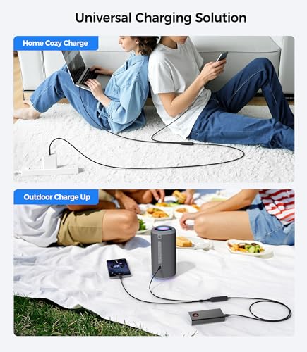 Cable Matters Braided 2-in-1 USB C to USB C Cable, 6ft, 140W Charging | Smart Power Allocation for Laptops and Phones, Charging and Data Transfer, Works with MacBook, iPad, and iPhone