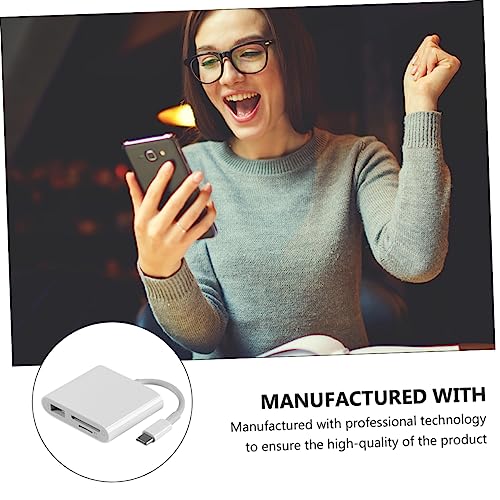 HOMSFOU USB Card Reader 3-in-1 Multi-Format Adapter for Laptop Tablet and Phone High-Speed USB 3.0 Type-C Converter Compatible