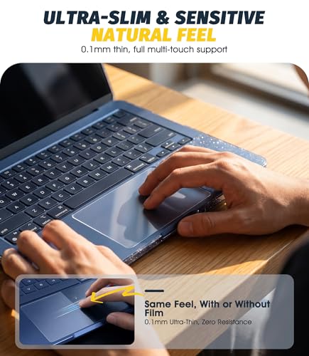 Orzero (3 Pack) Trackpad Protector Cover Compatible with MacBook Neo 13 inch, Clear Anti-Scratch Touch Pad Accessories Skin, Bubble-Free Removable No Residue