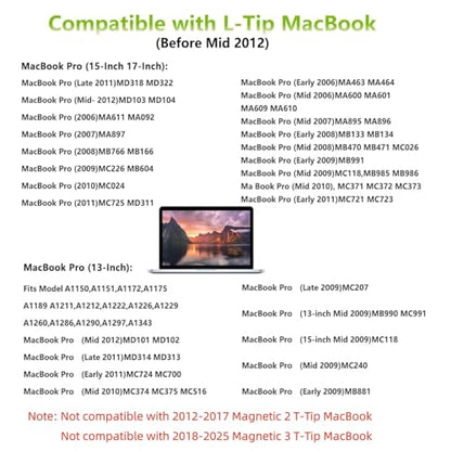Mac Book Pro Charger 85W L-Tip Power Adapter for 13/15/17" Before Mid 2012 | Mag-netic 1 Charger Laptop Charger Compatible with old Mac Book Pro 6.6FT Cable