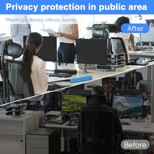 Computer Privacy Screen 23.6 Inch Magnetic, Removable Hanging Privacy Shield for frameless Monitor 16:9 Widescreen, Anti Blue Light, Anti-Glare Protector