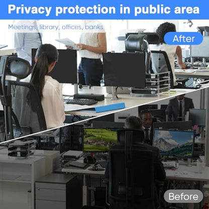 Computer Privacy Screen 23.6 Inch Magnetic, Removable Hanging Privacy Shield for frameless Monitor 16:9 Widescreen, Anti Blue Light, Anti-Glare Protector