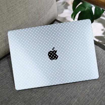 MEEgoodo for M5/M4/M3/M2 MacBook Air 15 inch Case 2026 2025 2024 2023, Case Fit Model (A3448/A3241/A3114/A2941) for MacBook Air 15.3 inch, Blue & Polka Dots - color: Blue & Polka Dots