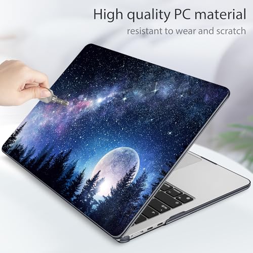 Tuiklol for MacBook Air 13 inch Case M5 2026 M4 2025 M3 2024 M2 2022 Release Model A3449 A3240 A3113 A2681,Plastic Hard Shell Cover for MacBook Air 13.6 with Touch ID, Moonlight - color: Moonlight