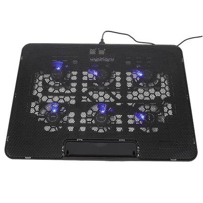 Homoyoyo Laptop Cooling Pad with 6 Fans 15.6-inch Silent Laptop Cooler Stand Holder for Gaming and Work Black Adjustable Cooling Base