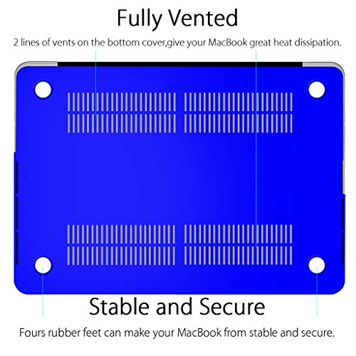 UESWILL Matte Hard Shell Case Cover Compatible with MacBook Pro (Retina, 13 inch, Early 2015/2014/2013/Late 2012), Model A1502/A1425, No CD-ROM, No USB-C, Royal Blue - color: Royal Blue, size: MacBook Pro 13" Retina A1502/A1425