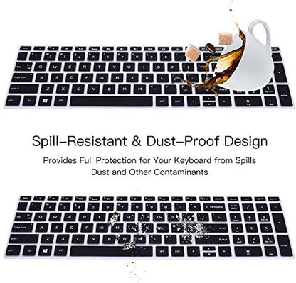 Keyboard Cover for HP Laptop 15.6 15-da/db/bs 15-dw 15-dy 15-ef 15-dy1043dx 15-dy5033dx dy1051wm dy2073dx 15-dw0083wm dw0037wm dw1083wm 15-ef2126wm 15-ef1001ds, HP 17-by/bs/ca 17.3 Keyboard Skin,Black - color: Black