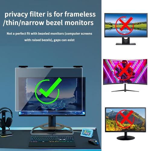 2 Pack Magnetic Hanging Computer Privacy Screen 32'' for 16:9 Aspect Ratio | Removable Protector Film; Anti Glare/Blue Light; Anti-Scratch 32 in Computer Privacy Shield Suitable for Daily Activities - color: 2 Pack Magnetic Hanging 32 Inch for 16:9