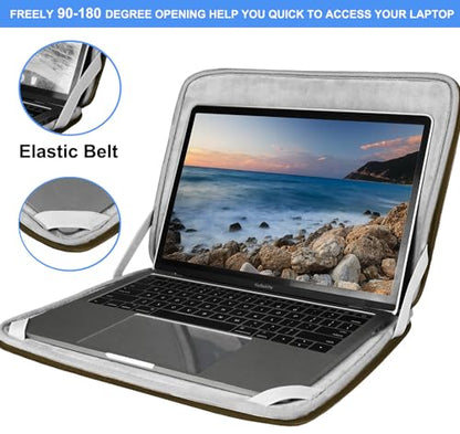 15.6 Inch Laptop Case, Durable Shockproof Protective Cover Computer Sleeve Briefcase Carrying Bag Compatible with 15.6" HP, ASUS, Lenovo, Acer, Notebook, Ultrabook, Chromebook, Brown - color: Brown, size: 15.6 Inch