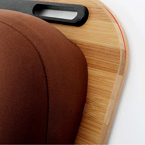 Lap Desk, Laptop Lap Bamboo Desks with Anti-Slip Stopper Removable Pillow Cushion Cover, Right Left Mouse Pad and Wrist Pad, Tablet Phone Holder for Bed Sofa Couch Floor