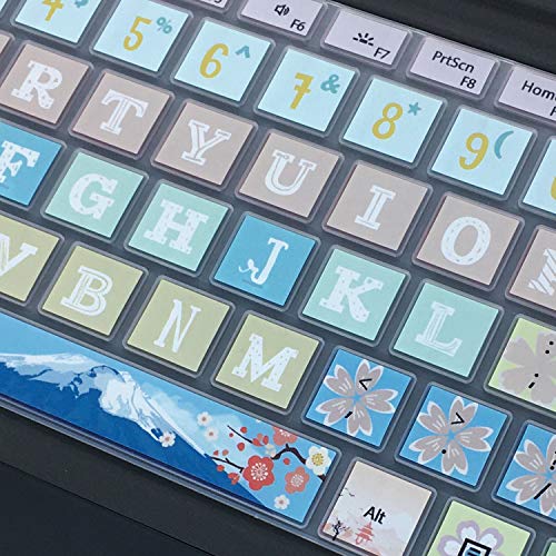 Keyboard Cover Skin for Microsoft Surface Pro 7/6/5, Silicon Protector with Big Letter Design, US Layout, Sakura - color: Sakura