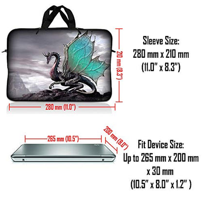 LSS 10 10.2 inch Laptop Sleeve Bag Compatible with Acer, Asus, Dell, HP, Sony, MacBook and more | Carrying Case Pouch w/ Handle ,Flying Dragon - color: Flying Dragon, size: 8 in -10.2 in