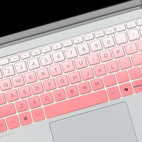Keyboard Cover for HP ProBook 440 G11 14 inch Laptop/ProBook 445 G11 14-inch Laptop Accessories Keyboard Protective Cover Skin (NOT Fit HP ProBook 440 445 G10/G9/G8/G7/G6/G5)-Ombrepink - color: Ombrepink