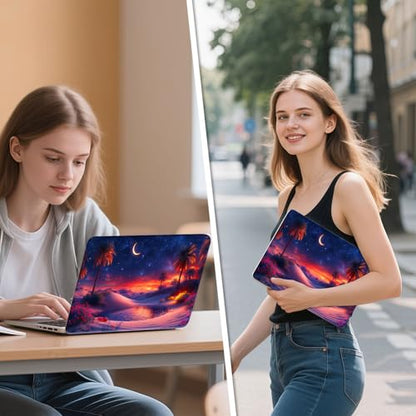 Universal Laptop Skin Sticker Decal, 12"-15.6" Aesthetic Vinyl Wrap, Desert Night Oasis Waterproof Notebook Cover Art Protector for MacBook HP Dell Lenovo, Fits 13" 14" 15" 15.6" - color: Desert Night Oasis