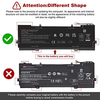 KB06XL Laptop Battery Replacement for HP Spectre X360 15-BL002XX 15-BL000NA 15-BL030NG 15-BL000 15-BL0XX 15-BL1XX 15-BL002XX 15-BL012DX 2PG91EA Z6L01EA HSTNN-DB7R TPN-Q179 902401-2C1 902499-855 - size: KB06XL 14.17, 7.68, 0.91in