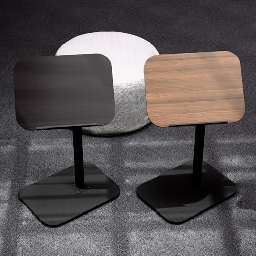 Foldable End Table,17"-31" Adjustable Height,Swivel and Turnable Desktop,TV Tray,Side Table for Small Spaces (Black, 15.7" x 11.8") - color: Black, size: 15.7" x 11.8"