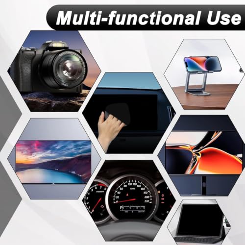 BFXM 2PCS Car Screen Cleaner, 4.1''×4.1'' Black Microfiber Dashboard Wipes | Square Microfiber Cloth, Automotive Display Wipes,Vehicle Screen Cleaner Tool for Dashboard Display, Car Interior Tool - color: Black& Grey