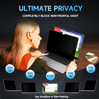 Mamol Privacy Screen for MacBook Pro 13 Inch(2016-2022, M1, M2) & MacBook Air 13" (2018-2021, M1), MagicSuction Removable Vacuum Adsorption Anti Spy - size: 13 Inch Macbook Air (2018-2021)/Pro (2016-2022)