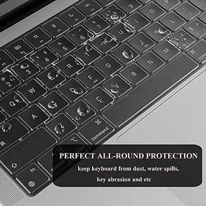 EooCoo Case for MacBook Air 15 inch M5 M4 M3 M2 2026-2023, Crystal Clear | Easy to Install, Sturdy, Plastic Hard Shell Case & Keyboard Cover & Screen Protector, Model: A3448 A3241 A3114 A2941 - color: Crystal Clear