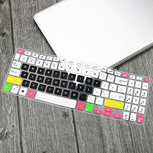 15.6 Inch Keyboard Cover Skin Compatible for Asus VivoBook 15 X512FL X512UF X512UA X512FA X512da X512UB F512 F512U F512DA X512 Y5000U,Black - color: Black
