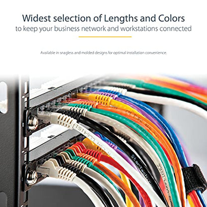 StarTech 3ft CAT6 Ethernet Cable - Red CAT 6 Gigabit Ethernet Wire -250Mhz 100W PoE RJ45 UTP Molded Network Patch Cord with Strain Relief (C6PATCH3RD) | 250MHz bandwidth, Gold-plated RJ45, Patch Cable, Ethernet Cord, UTP Molded Network, Strain Relief, 10G