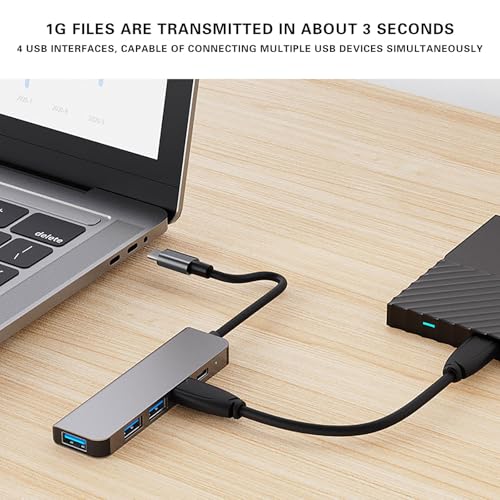 USB Hub Multi USB Splitter 5Gbps USB 3.0 Port Extender Hub with 4 Ports, USB Extension Cable Super Speed HUB Splitter Expansion for Mouse Flash Drive Keyboard Mobile Hard Disk Drive Gifts