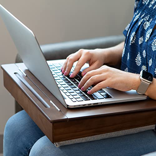 LAPGEAR Schoolhouse Lap Desk - Java Acacia Wood, Built-in Storage - color: Java