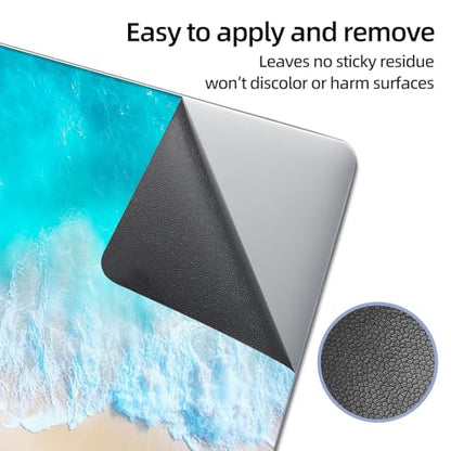 Universal Laptop Skin Sticker Decal, 12"-15.6" Aesthetic Vinyl Wrap, Aerial Beach Waves Waterproof Notebook Cover Art Protector for MacBook HP Dell Lenovo, Fits 13" 14" 15" 15.6" - color: Aerial Beach Waves