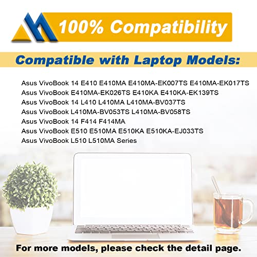 B31N1912 C31N1912 Laptop Battery Replacement for ASUS VivoBook asus 14 E410M E410MA L410M L410MA E410KA F414MA E510MA E510KA L510MA R522MA L410MA L410MA-BV058TS L510ma-wb04 E510KA-EJ033TS 11.55V 42Wh - size: 7.49*3.86*0.22 inch B31N1912