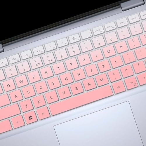 Keyboard Cover for Dell 14 Plus DB04250 DB04255 DB14250 DB14255 14", Dell Inspiron 14 5440 5441 5445 7440 7441 7445 & Inspiron 16 7640 US Layout (Not Fit:Dell 14S & 14 DA14250 Premium)-Ombrepink - color: Ombrepink
