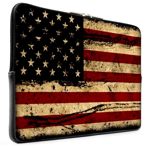 Laptop 13 inch Sleeve Case for MacBook Air 13-13.6 inch, Laptop Bag Cover for MacBook Pro 13" 14 inch, Shockproof Briefcase Travel Carrying Sleeve for 14" Chromebook HP Dell I US Flag - color: US Flag