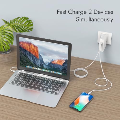 Fancy Buying Mac Book Pro Charger Block - 138W Dual Port 118/20W USB C Charger Compatible with MacBook Pro 13 14 15 16 Inch,MacBook Air, iPad Pro and All USB C Device, Include 2 Cables