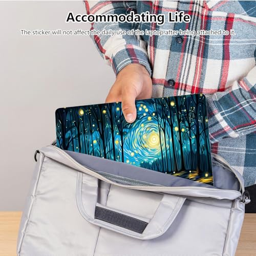 Universal Laptop Skin Sticker with 2 Wrist Pad Skins, Waterproof Scratch Resistant Vinyl Laptop Cover Decal, Cut to Fit for 11–15.6 Inch MacBook HP Dell Lenovo, Dreamy Starry Night - color: Dreamy Starry Night