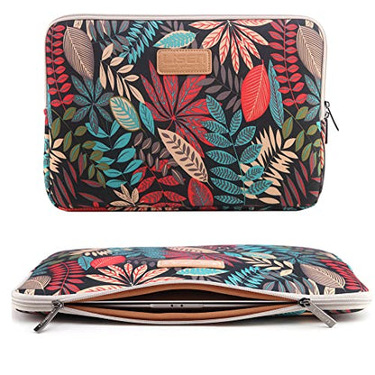 BSLVWG 10 Inch Laptop Sleeve Multi-Color & Size Choices Case/Water-Resistant Neoprene Notebook Computer Pocket Tablet Briefcase Carrying Bag/Pouch Skin Cover - color: Red Leaves, size: 10 inch