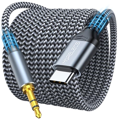 Aux to USB C, 3.3ft Aux Cord to USB C Compatible with iPhone 15/16/17, Galaxy S24/S23, iPad Pro, Pixel - Type C to 3.5mm Cord for Car, Headphones, Speakers - size: 3.3FT