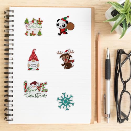 100 Pcs Christmas Stickers by Taeekiy,Cute Happy Holiday Stickers for Water Bottles,Laptop,Phone Etc.Winter Xmas Stickers for Adults Boys Girls - color: Christmas Stickers