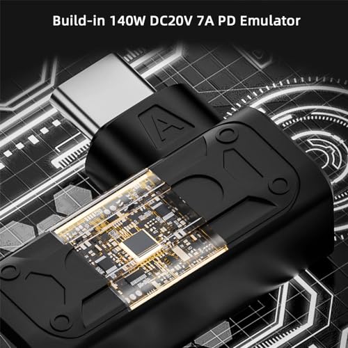 140W 100W Rectangle Jack Thinkpad X1 Input to USB-C Type-C Angled 90 Degree Power Plug Charge Adapter for Laptop Phone - style: 1.1x4.5mm 140W