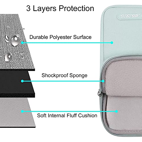 MOSISO Laptop Case 12.3 inch, 11-11.6 inch Laptop Sleeve Bag with Pocket | Compatible with MacBook Air 11.6, Acer HP Dell Lenovo Samsung, Surface Pro, Polyester Vertical Computer Bag, Mint Green - color: Mint Green, size: 12.3 inch