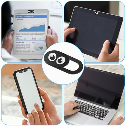 Amabro 8PCS Webcam Cover Slide, Thin Phone Camera Cover Laptop Computer Camera Cover Slide Blocker Slider Lens Cover Protector Protect Privacy Security Fits Desktop PC Tablet Pad(Eye) - color: Eye