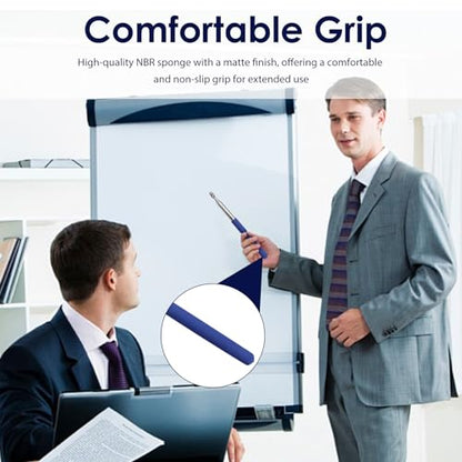 Retractable Teacher Pointer 𝟑𝟗.𝟓'', Pointer Stick with 𝗦𝘁𝘆𝗹𝘂𝘀 Smooth Sensitive Tablet Pen Stylus Pen, Teacher Coach Presenter Pointer Blue - color: Blue