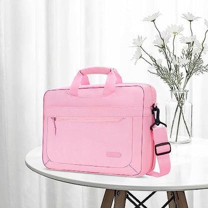 MOSISO Laptop Bag 13.3 inch, 13-14 inch Computer Bags | Compatible with MacBook Neo 13/ Air 13/13.6/ Pro 13/14, Laptop Messenger Bag with Adjustable Depth at Bottom, Pink - color: Pink, size: 13.3 inch