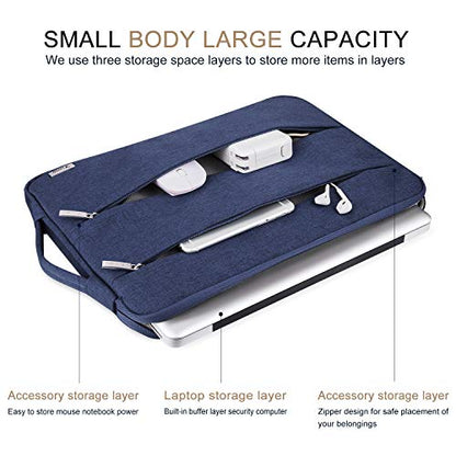 Voova 15.6-16 Inch Laptop Sleeve, Laptop Case, MacBook Case, Blue | Slim splash-proof 16-inch laptop sleeve compatible with MacBook Pro M1-M5 Max, HP, Lenovo, Acer and Asus for daily use - color: Blue, size: 15.6-16 Inch