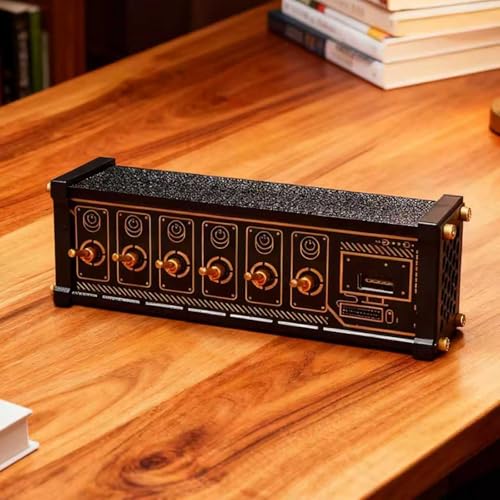 COYEUX 6 Port USB Switcher, USB Docking Station, Independent Control, Button Switch, Retro Gold Plating Table Setting, Share USB Devices, Ideal Gift for Boyfriend