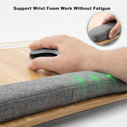 Laptop Stand for Sofa,Portable Lap Laptop Desk with Pillow Cushion, with Anti-Slip Strip & Storage Function, Laptop Desk Built in Slot Mouse Pad Wrist Pad for Computer,Easy to Carry on The go