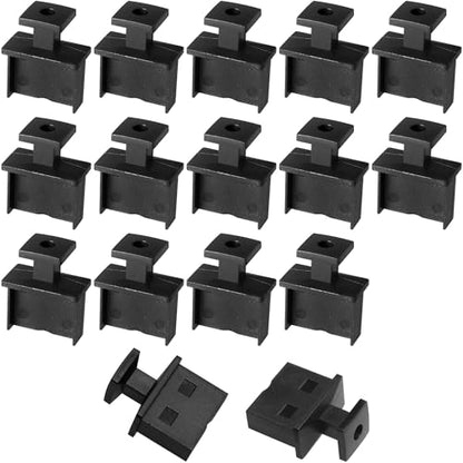 16PCS Dustproof Cover USB Port Dust Plug with Handle PE Heat Resistant Material Dust Cap Female Port Dust Protector Black