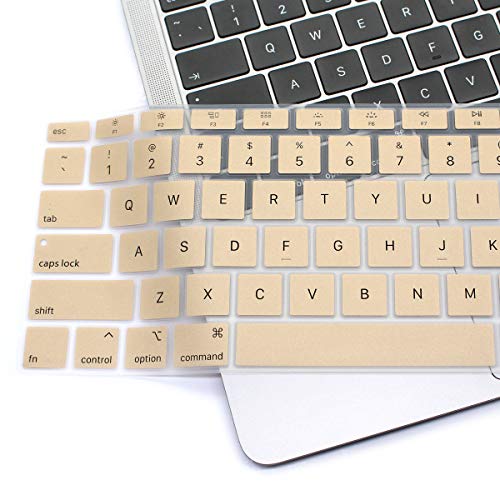 Se7enline for MacBook Pro 13/16 inch Keyboard Cover 2019-2026,Rainbow | Silicone Waterproof Dustproof Durable Washable Laptop Accessories Protective Skin Protector 2019/2020/2021/2022/2023,Gold - color: Gold
