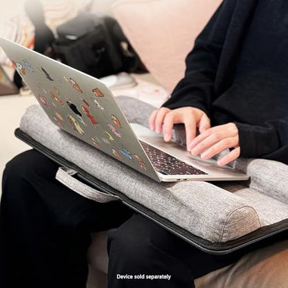 SaharaCase - Premium Portable Lap Desk with Cushion, Device Slot & Mouse Pad, Laptop Tray for Bed, Sofa, or Travel, Carbon Black, (LT00074)